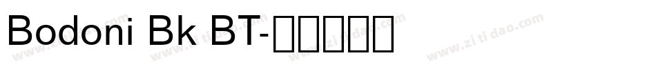Bodoni Bk BT字体转换